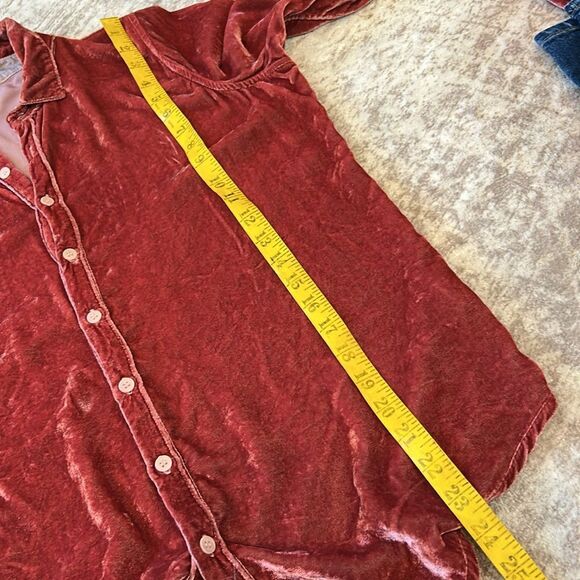 CP Shades + Garnet Hill Romy Velvet Shirt size small - Picture 7 of 7